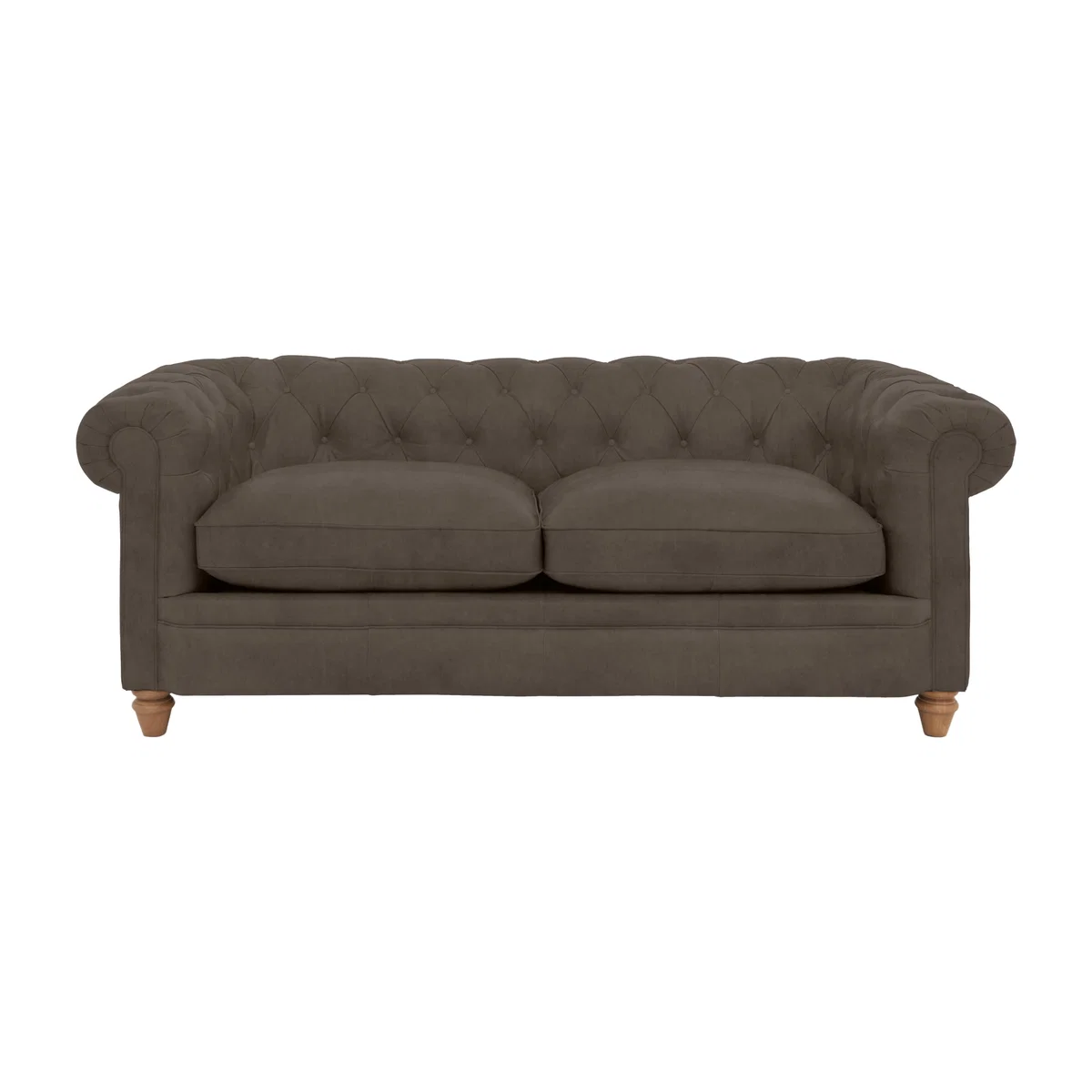Alexander and James - Chesterfield Collection Ralph 3 Seater Fabric Sofa - Discovery - Oak Feet