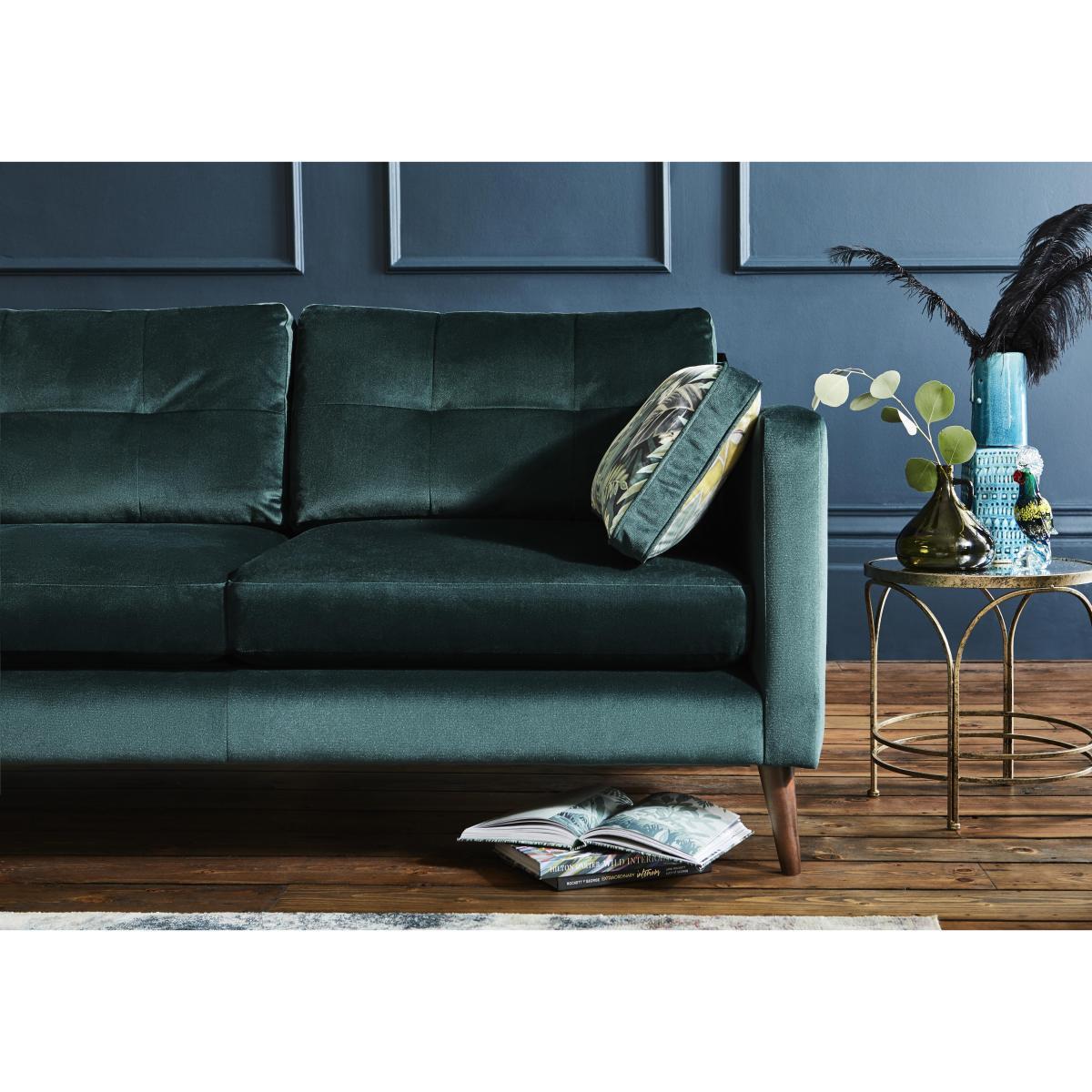 The Botanical Collection Verdosa 3 Seater Fabric Patterned Sofa - Grey – image 3
