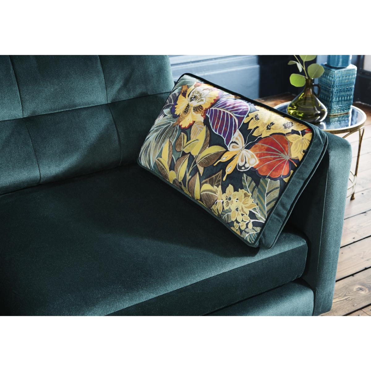 The Botanical Collection Verdosa 3 Seater Fabric Patterned Sofa - Grey – image 4