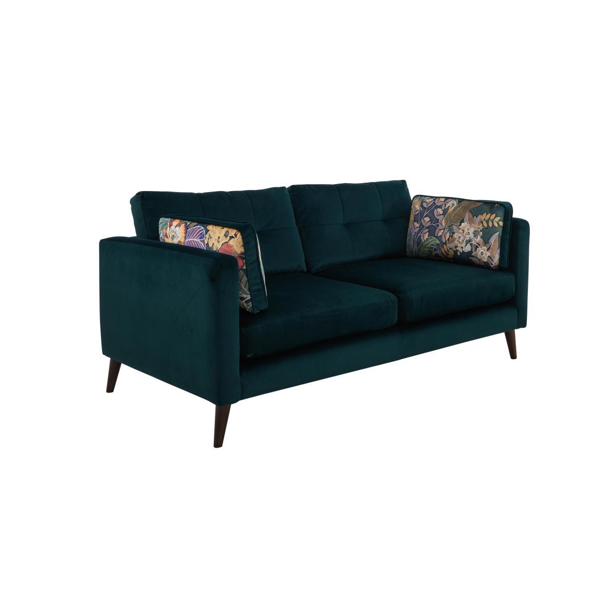 The Botanical Collection Verdosa 3 Seater Fabric Patterned Sofa - Grey – image 6