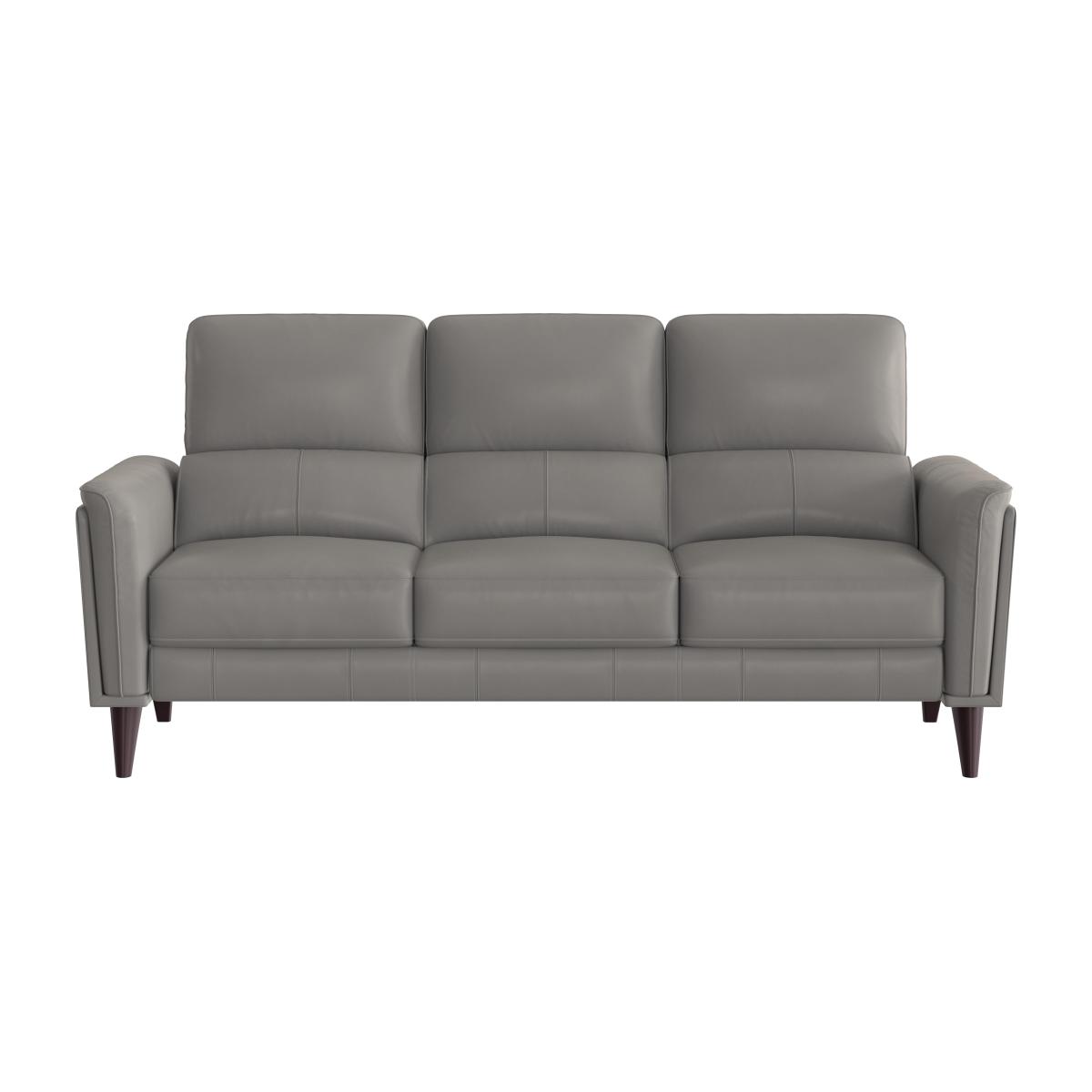 Compact Collection Klein 3 Seater NC Leather Sofa - Sleet