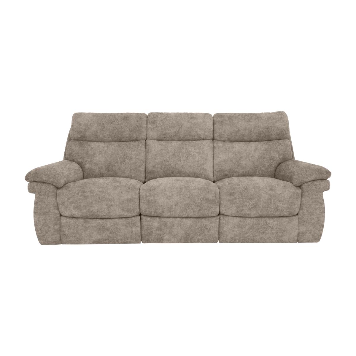 Comfort Story - Serene 3 Seater Fabric Power Recliner Sofa with Headrests - Mink