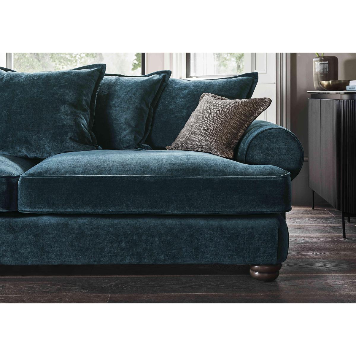 Brianna 3 Seater Scatter Back Sofa - Teal – image 2