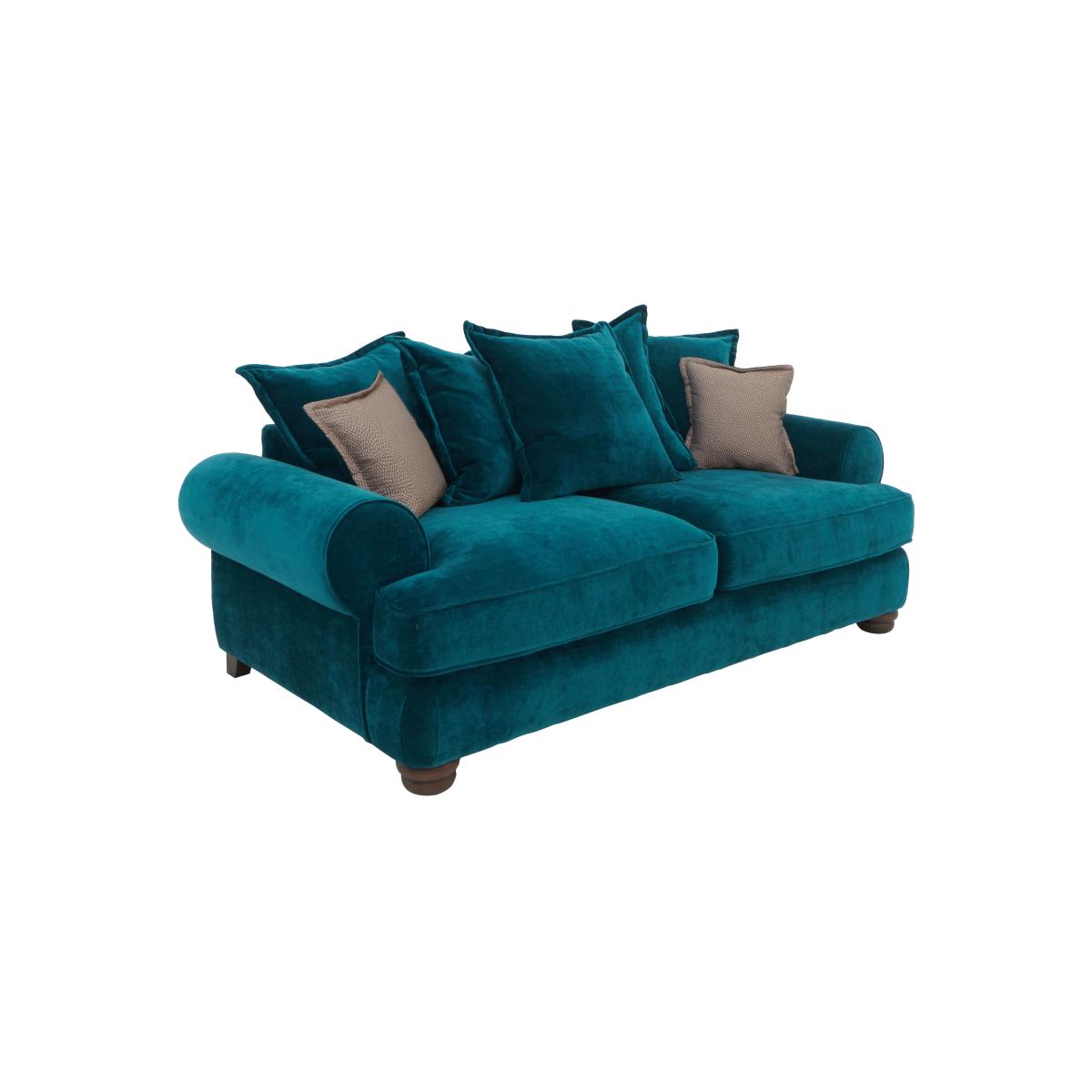Brianna 3 Seater Scatter Back Sofa - Teal – image 6