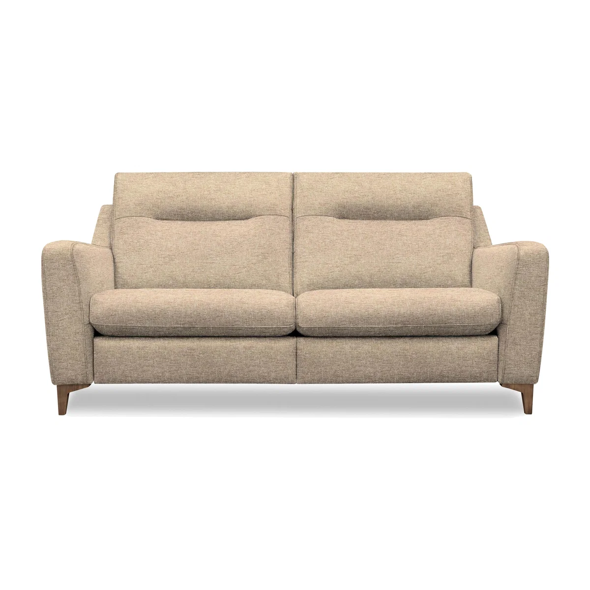 G Plan - Arlo 3 Seater Fabric Sofa - No Recliner - Dapple Sparrow with Walnut Feet