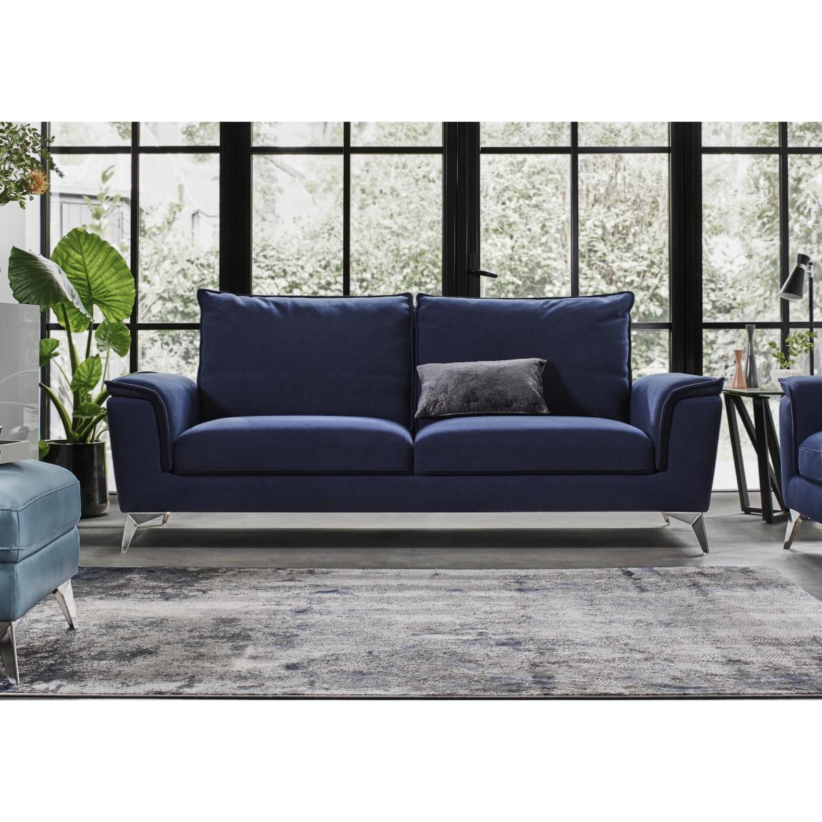 Monaco 3 Seater Fabric Sofa - Grey – image 2