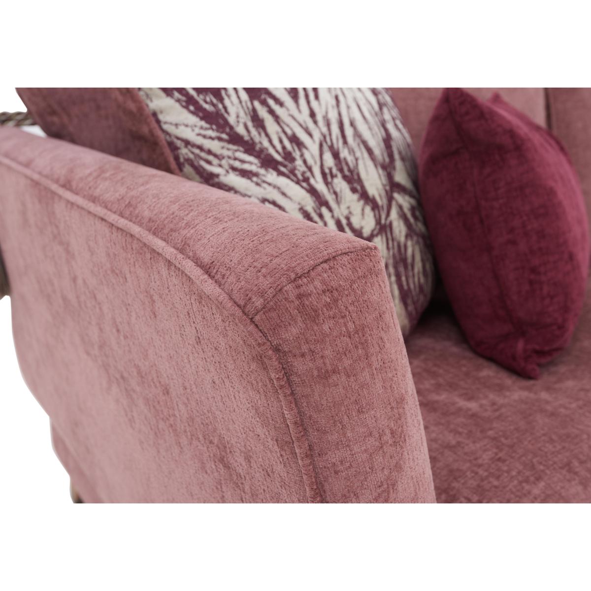 Boutique Chatterley 3 Seater Sofa with Knole Arms - Bolero Boysenberry with Walnut Castors – image 3