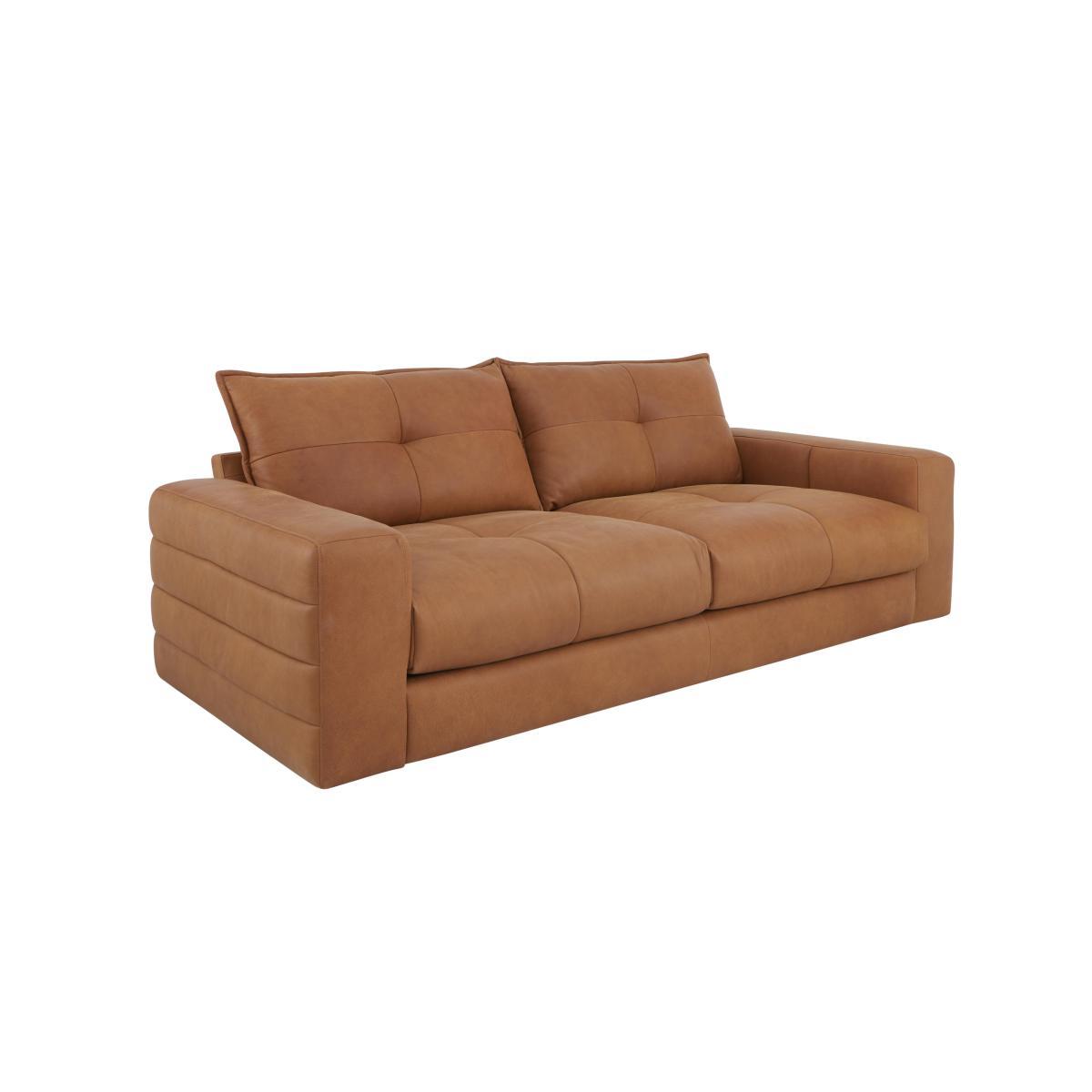 Boutique Brando 3 Seater Leather Sofa - Brown – image 6