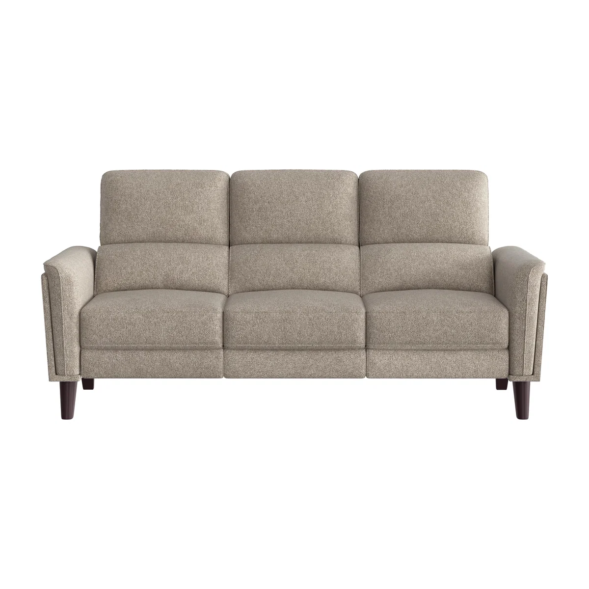 Compact Collection Klein 3 Seater Fabric Power Recliner Sofa with Telescopic Headrests - Biscuit