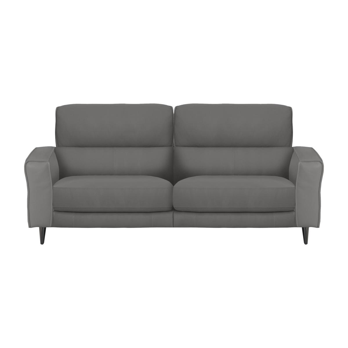 Axel 3 Seater NC Leather Power Recliner Sofa - Sleet