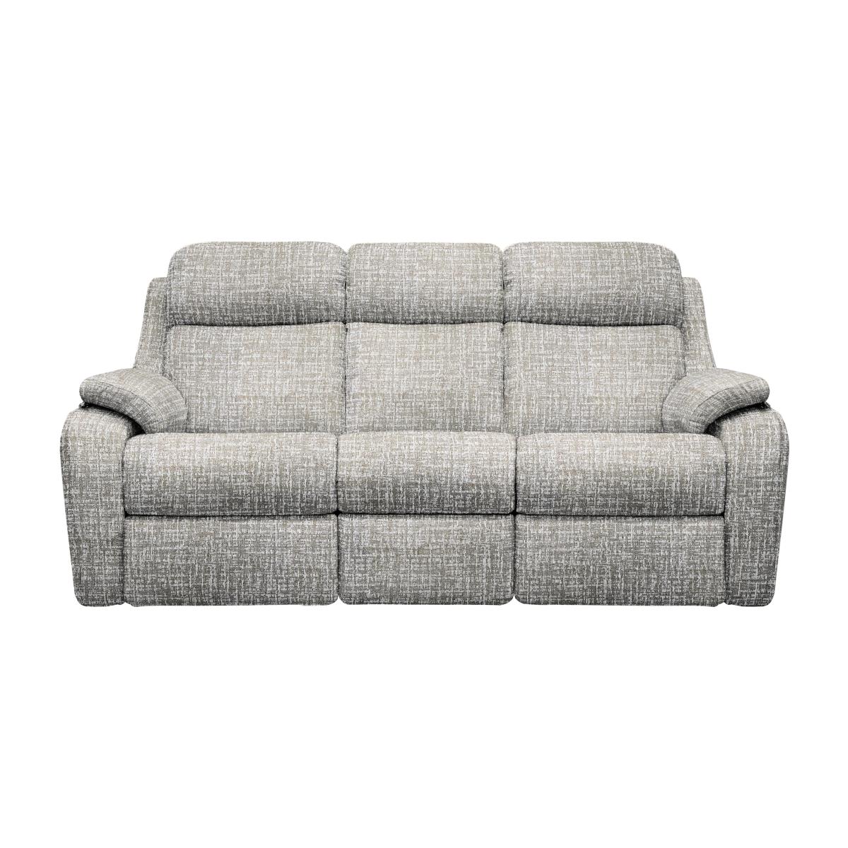 G Plan - Kingsbury 3 Seater Fabric Power Battery Recliner Sofa with Headrests - Shore Slate