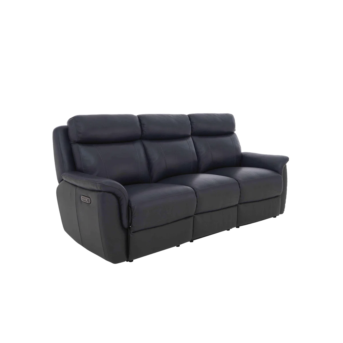 Orlando 3 Seater Leather Power Recliner Sofa with Power Headrests and Lumbar Support - Grey – image 5