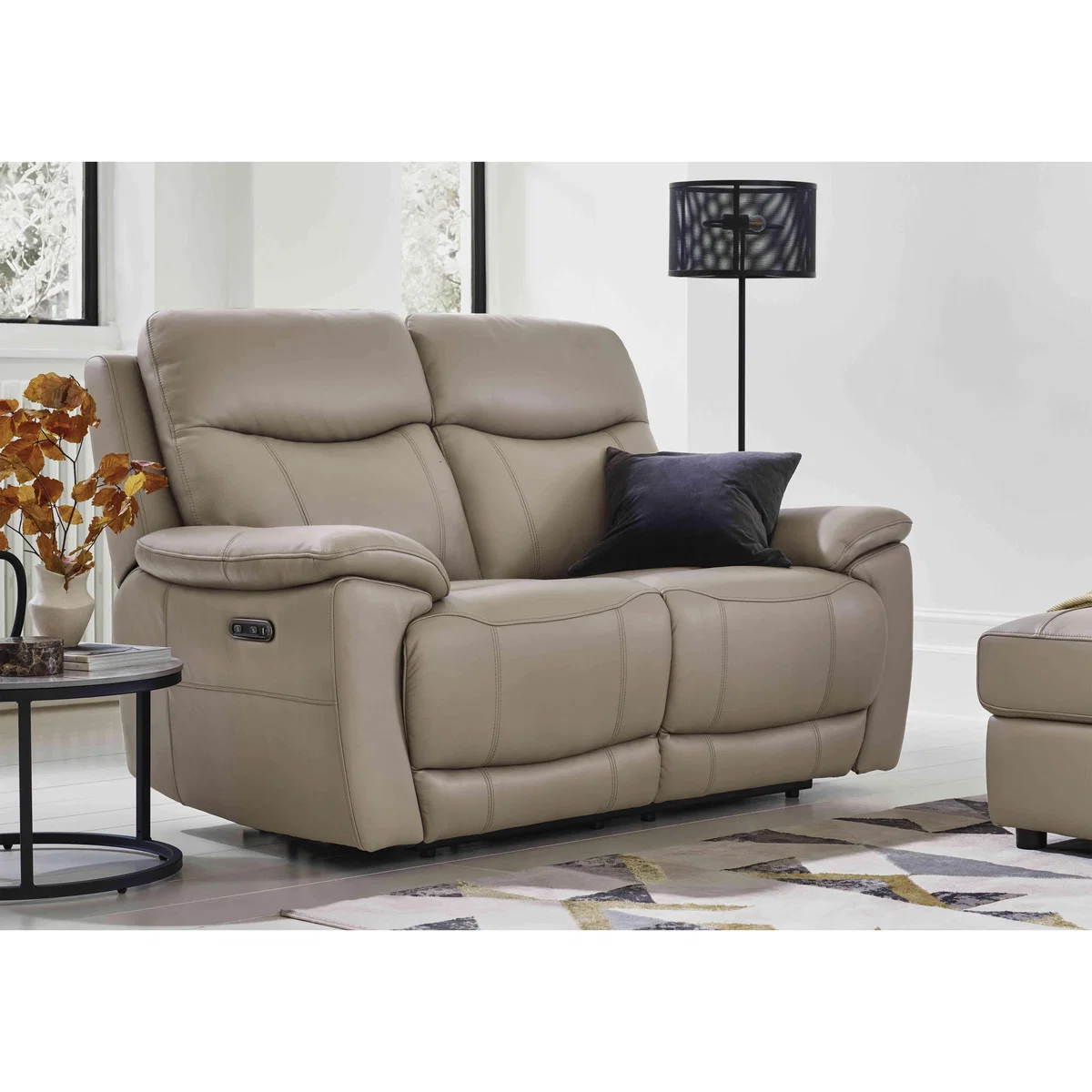 Sloane 3 Seater Leather Sofa - Florida Lead Grey – image 2