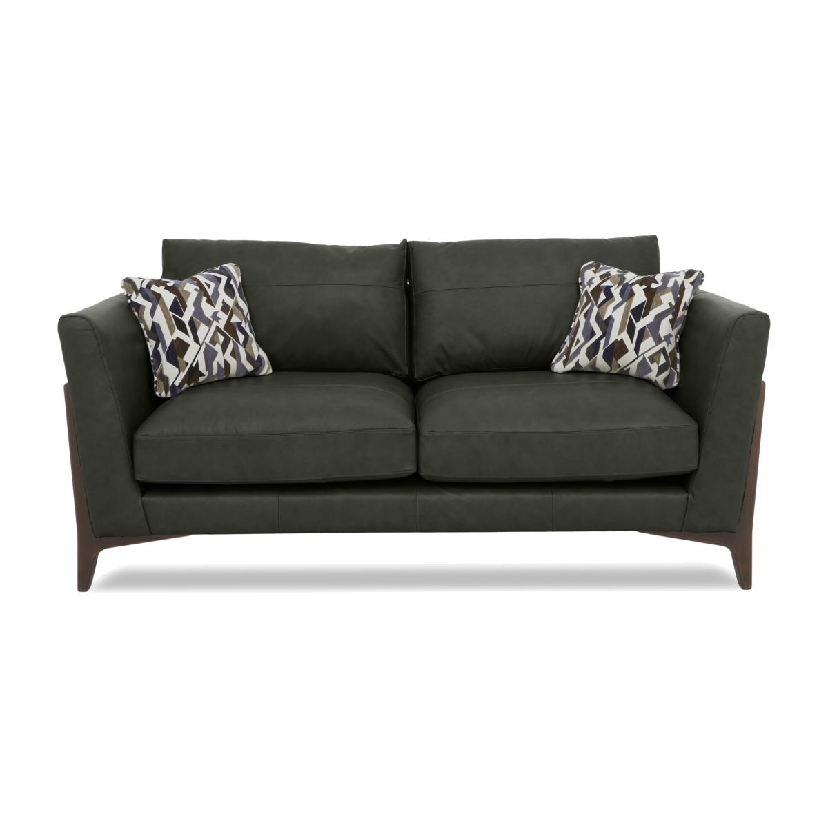 Iris 3 Seater Leather Sofa - Turino Green Wa Ft