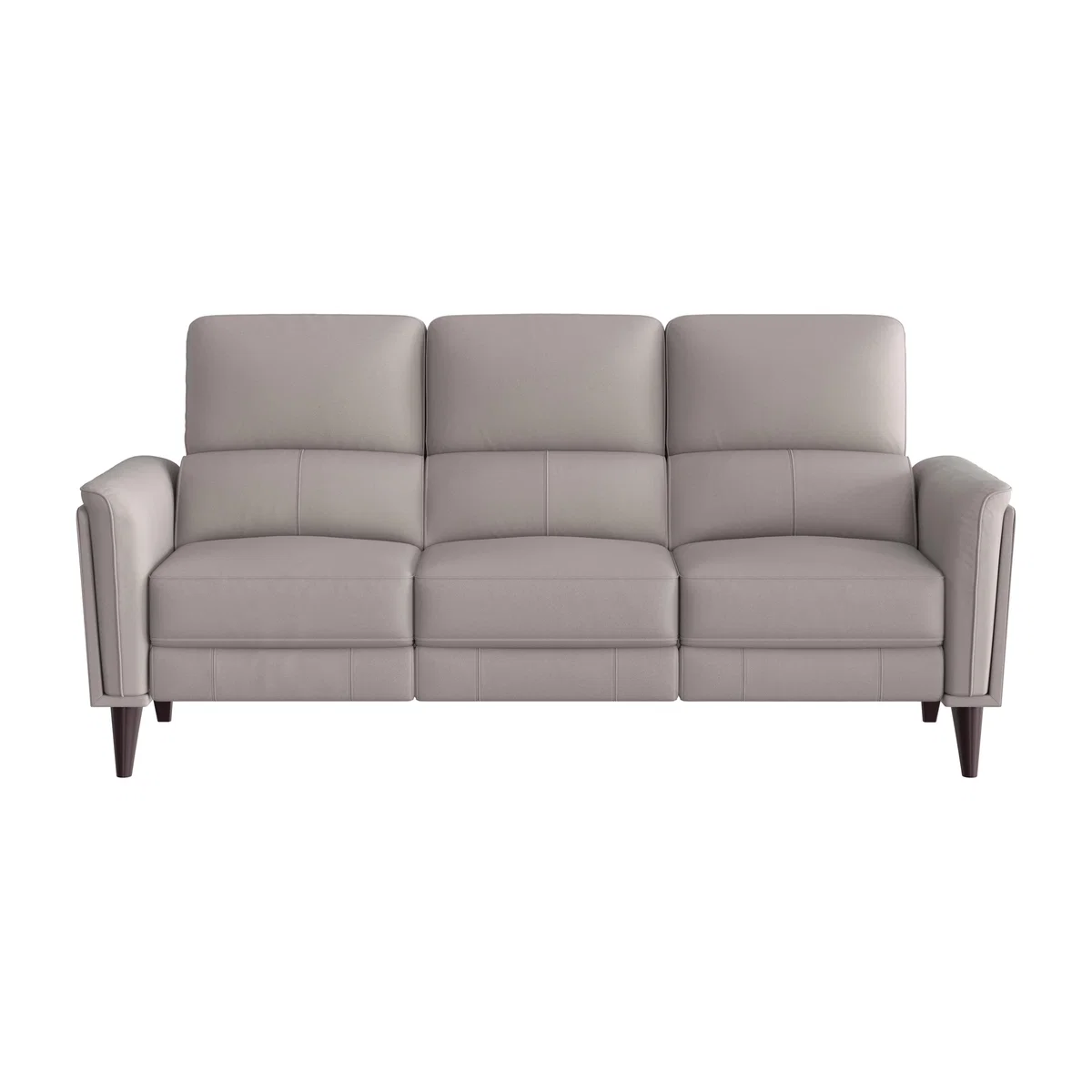 Compact Collection Klein 3 Seater Fabric Power Recliner Sofa with Telescopic Headrests - Feather