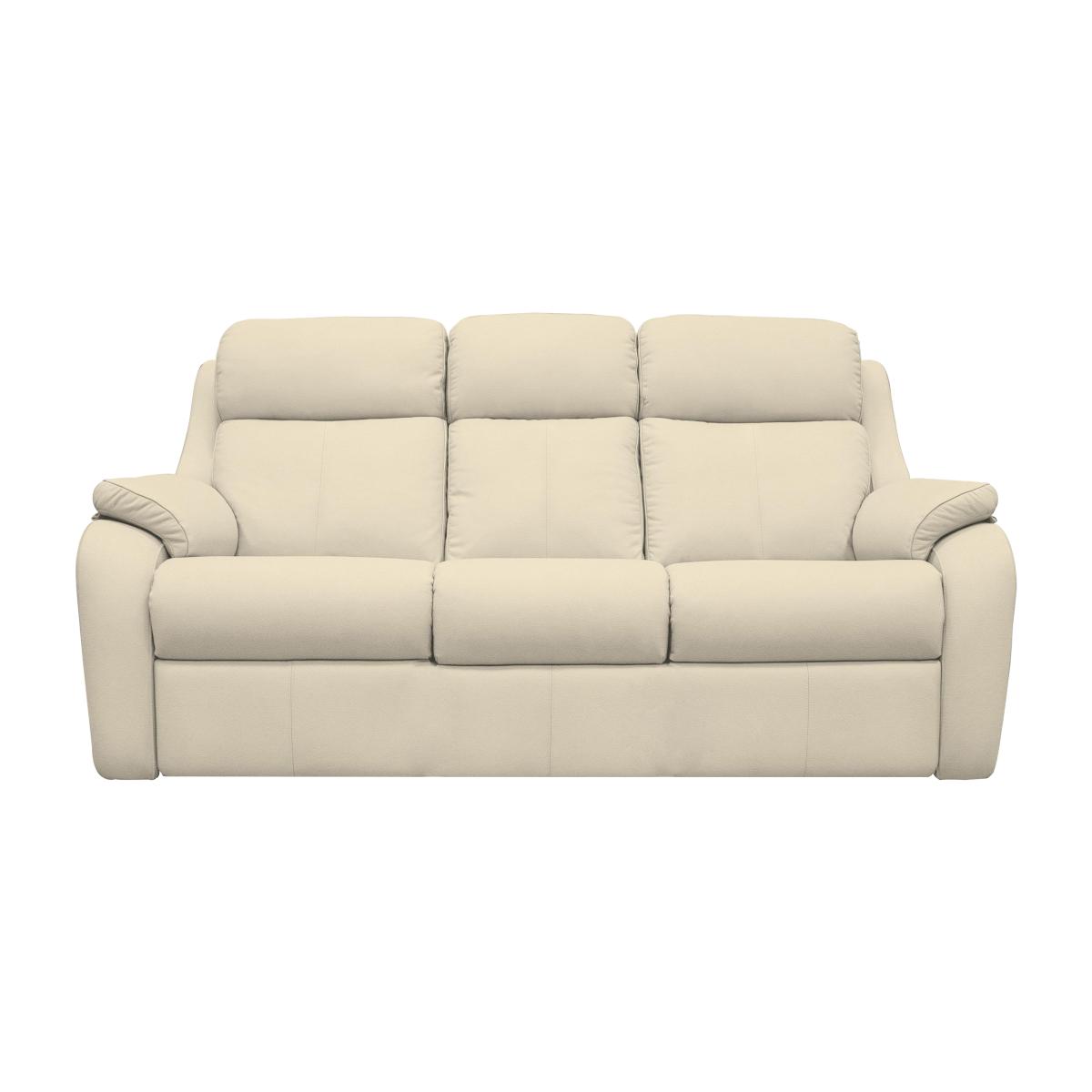 G Plan - Kingsbury 3 Seater Leather Power Battery Recliner Sofa with Headrests - Cambridge Stone