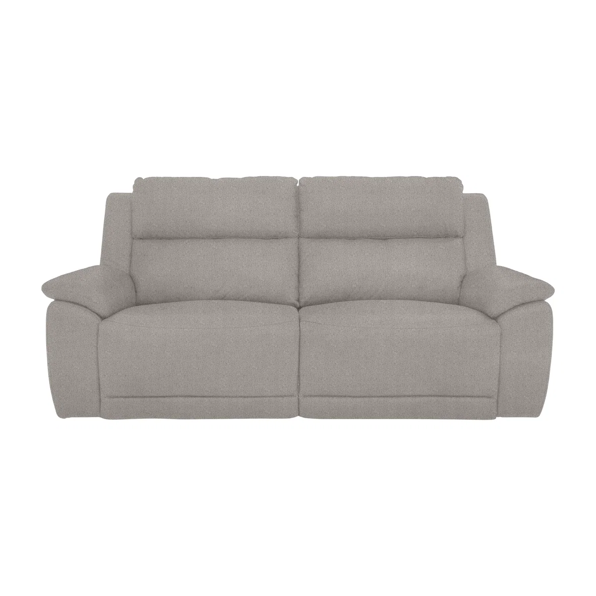 Utah 3 Seater Fabric Power Recliner Sofa with Headrests and Power Lumbar - Rosy Light Grey