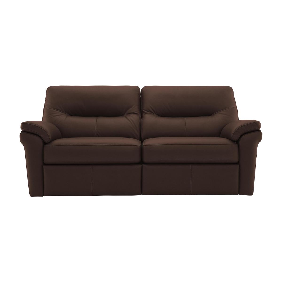 G Plan - Seattle 3 Seater Leather Power Recliner Sofa with Power Lumbar - Capri Oak