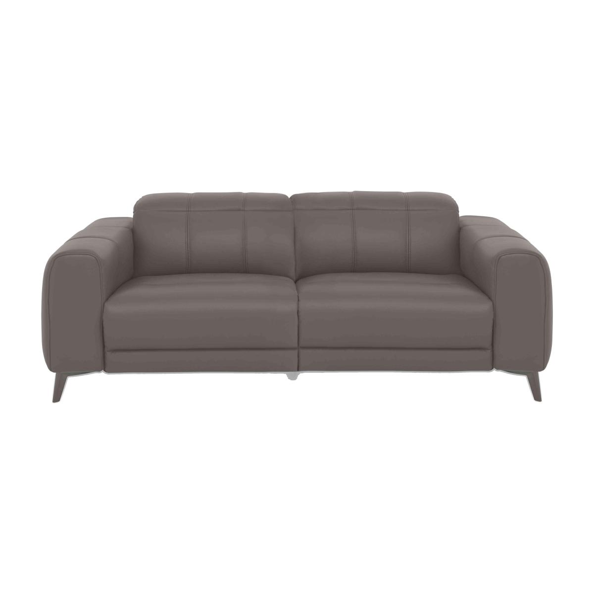 Ezra 3 Seater Leather Sofa - Elephant