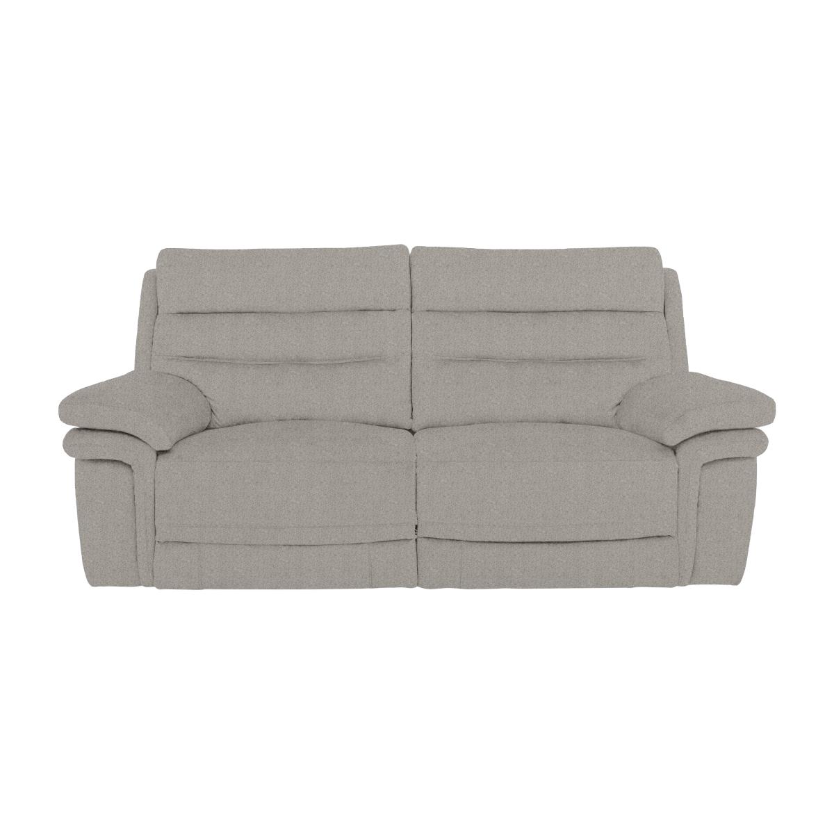 Berlin 3 Seater Fabric Power Recliner Sofa - Rosy Light Grey