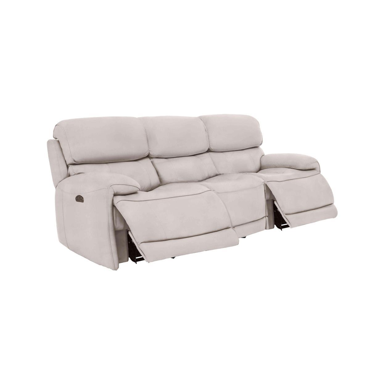 Relax Station Rocco 3 Seater Fabric Power Rocker Sofa with Power Headrests - Blue – image 2