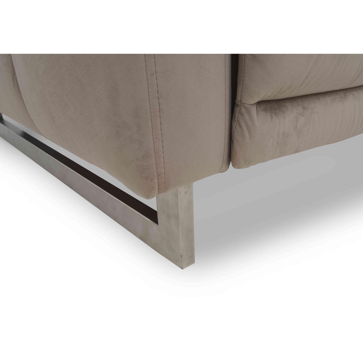 Moet 3 Seater Fabric Power Recliner Sofa with Telescopic Headrests and Smart Console – image 7