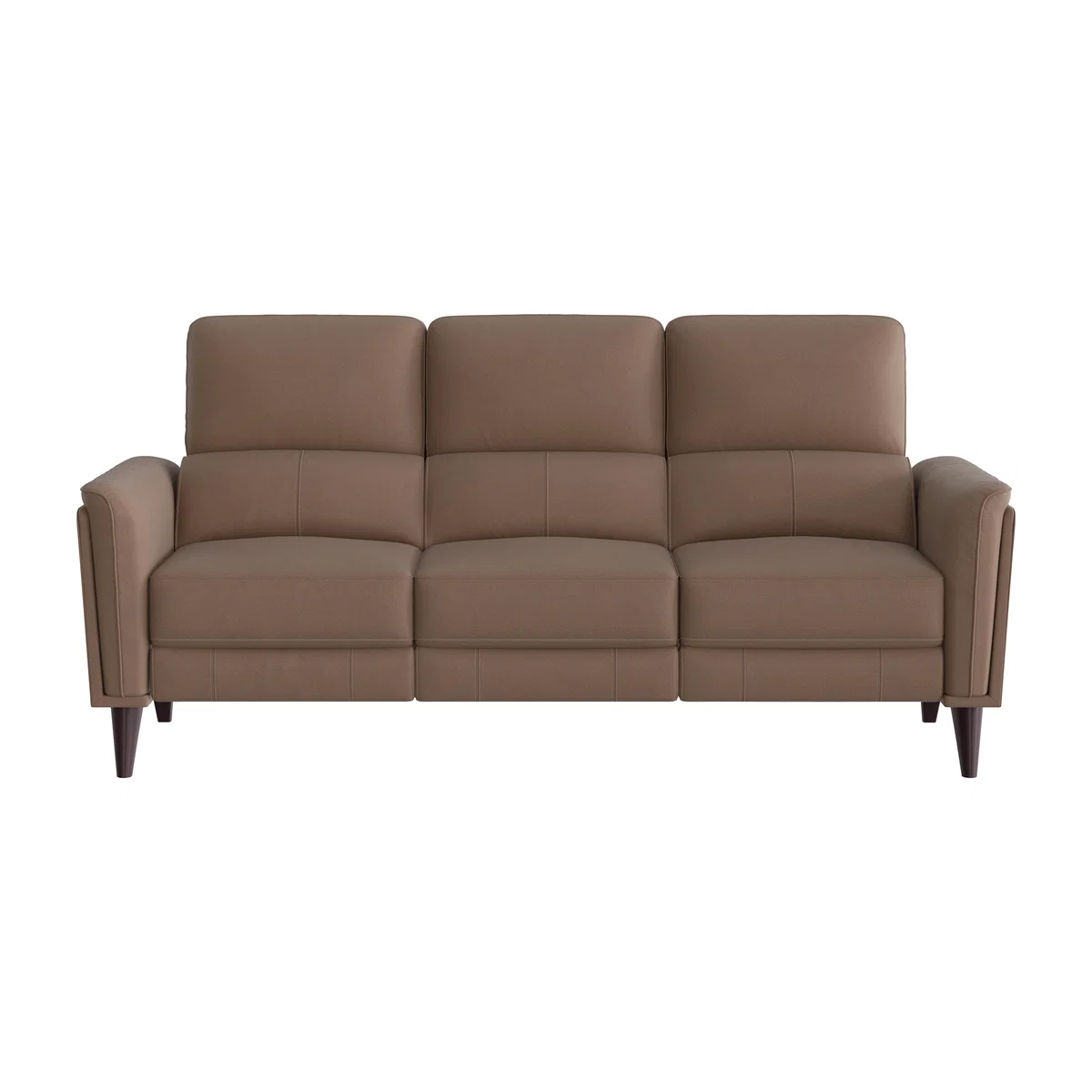Compact Collection Klein 3 Seater Fabric Power Recliner Sofa with Telescopic Headrests - Tobacco