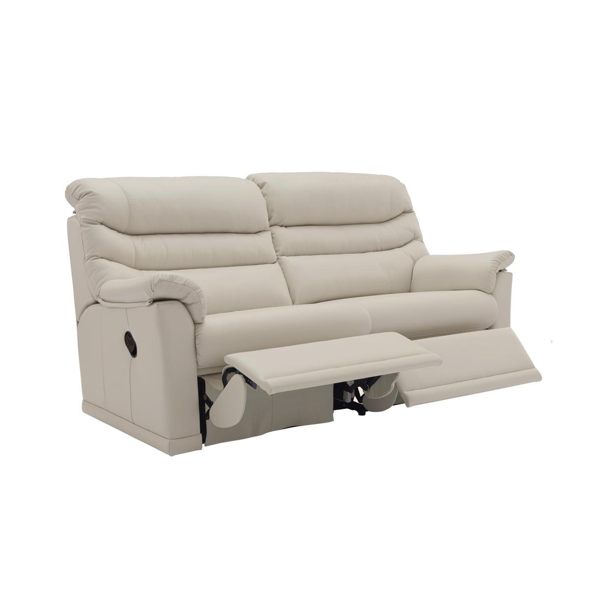 G Plan - Malvern 2 Cushion 3 Seater Leather Sofa - Brown – image 2