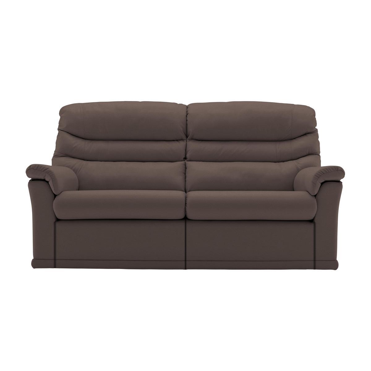 G Plan - Malvern 2 Cushion 3 Seater Leather Sofa - Brown – image 1