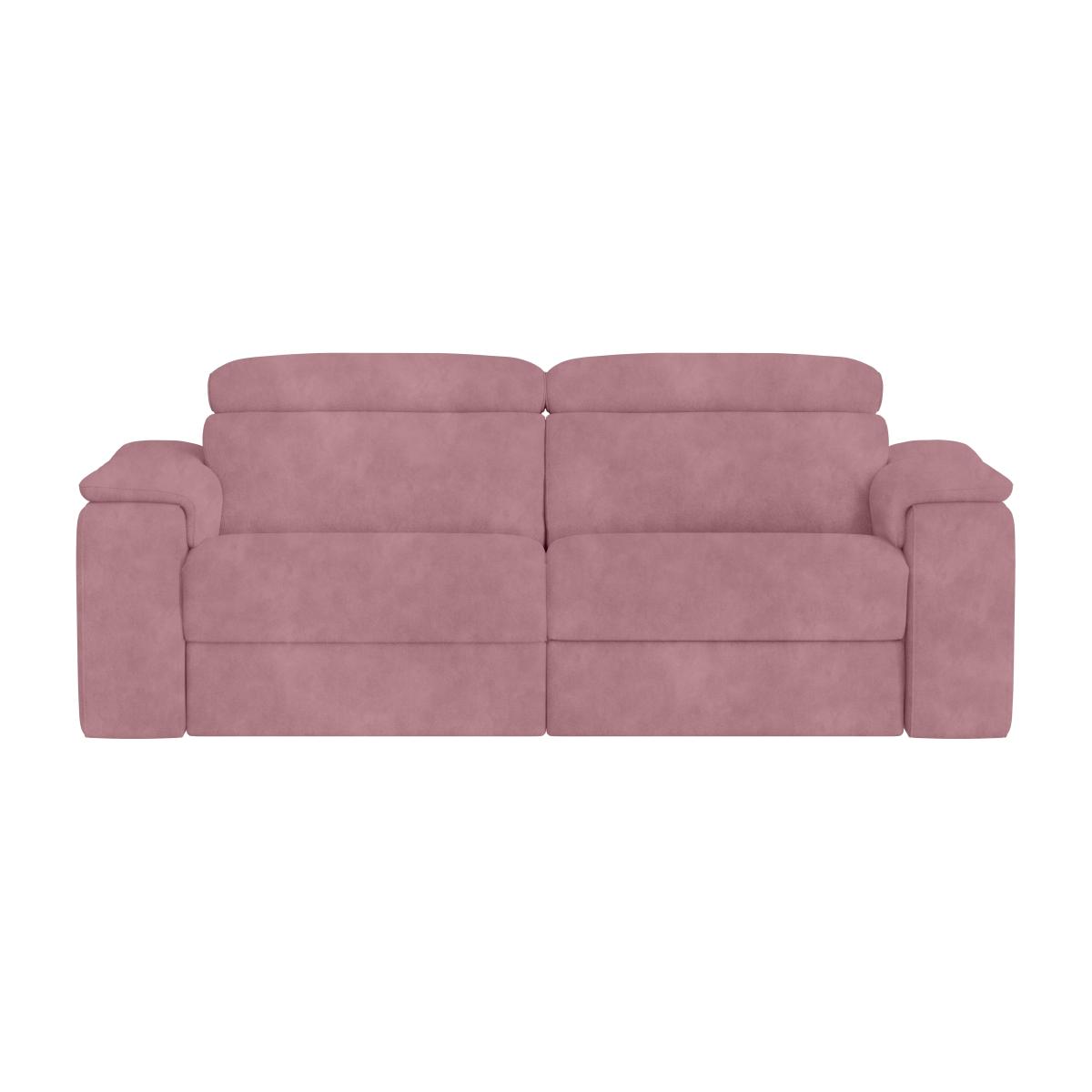 Nicoletti Italia - Davide 3 Seater Fabric Power Recliner Sofa - Selma Rosa