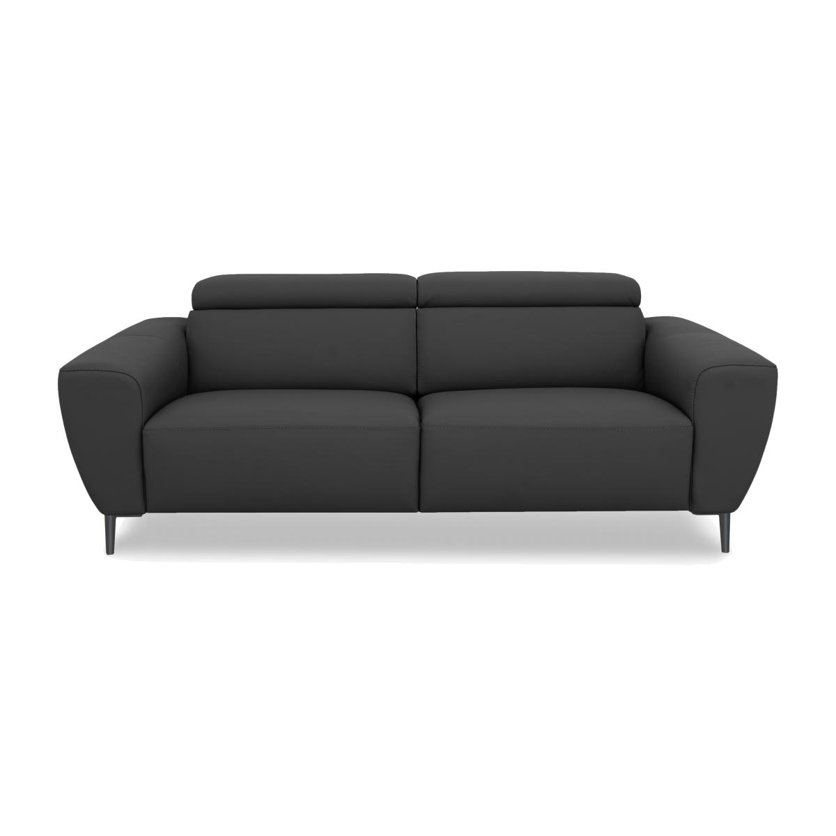 Nicoletti Italia - Milano 3 Seater Leather Sofa - Botero Nero