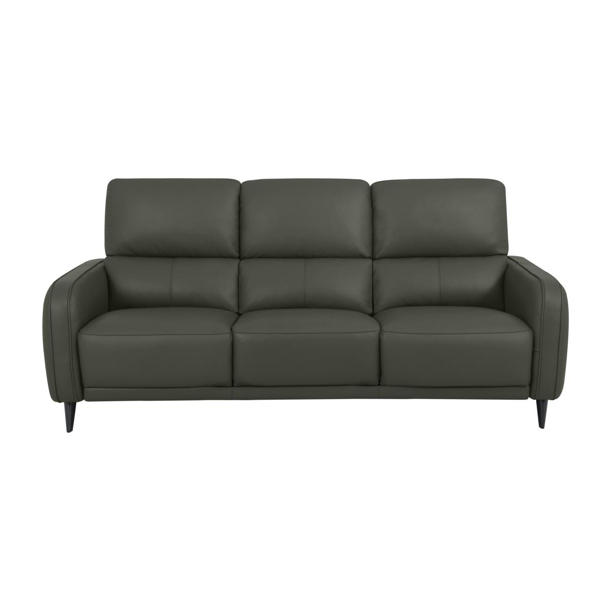 Domicil - Logan 3 Seater Leather Sofa - NP Dark Olive