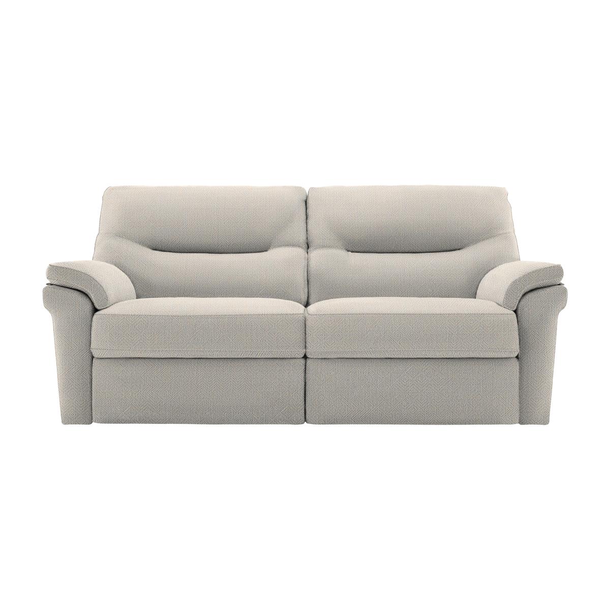 G Plan - Seattle 3 Seater Fabric Manual Recliner Sofa - Nebular Pebble