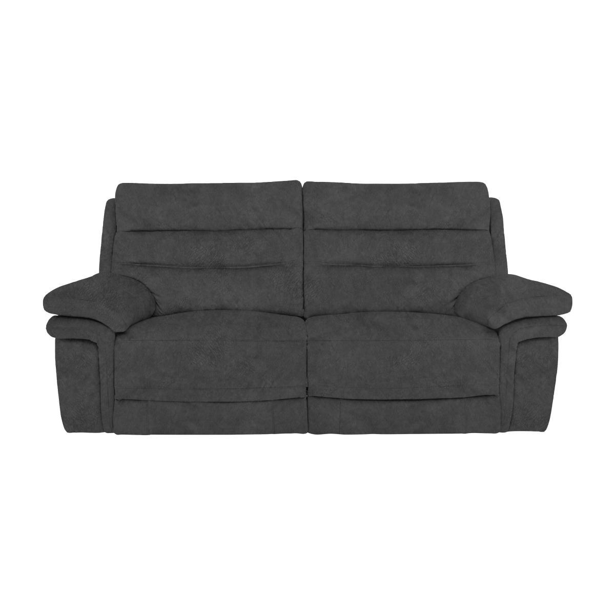Berlin 3 Seater Fabric Power Recliner Sofa - Dark Grey