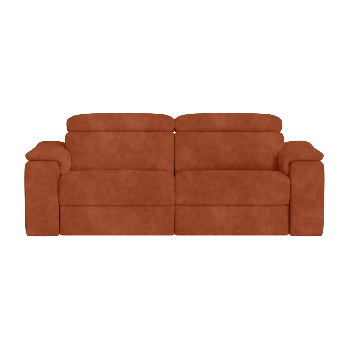 Nicoletti Italia - Davide 3 Seater Fabric Power Recliner Sofa - Selma Mattone