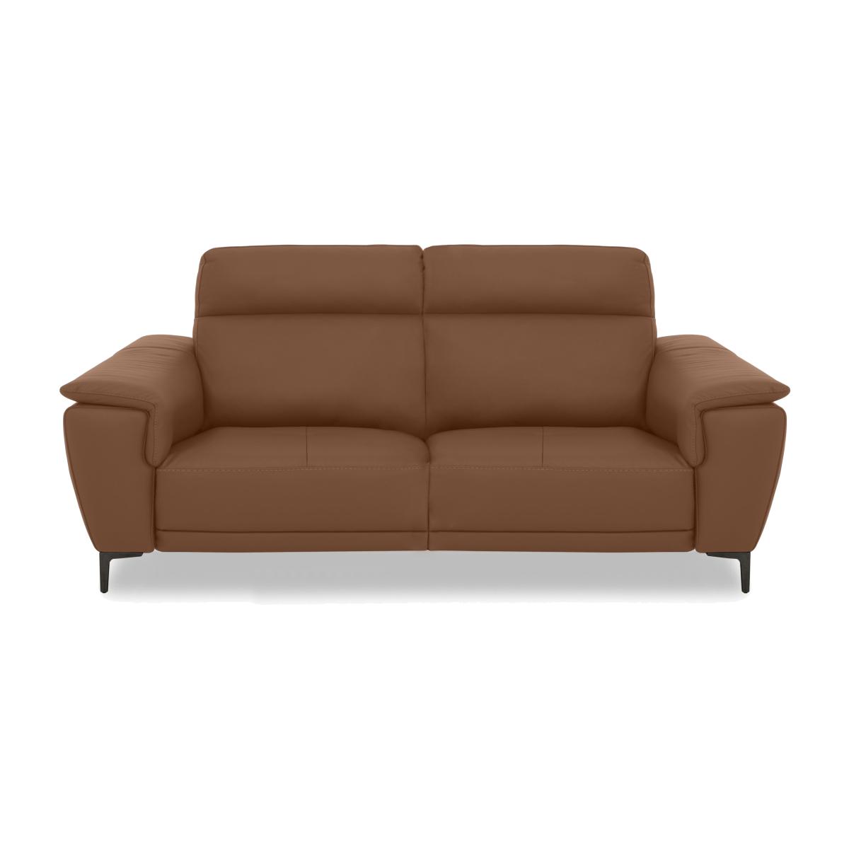 Nicoletti Italia - Amalfi 3 Seater Leather Power Recliner Sofa - Torello Cognac