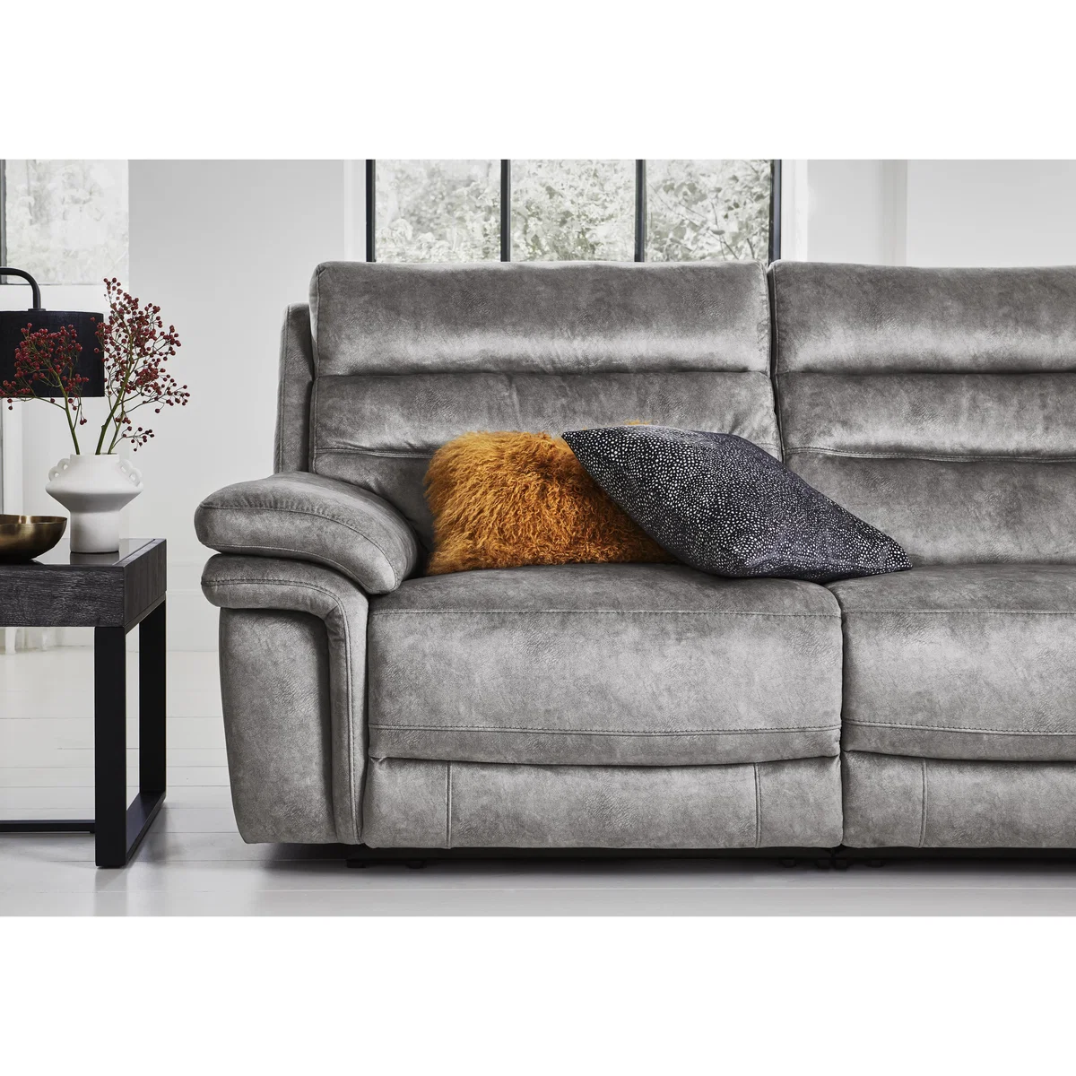 Berlin 3 Seater Fabric Power Recliner Sofa - Oatmeal – image 4