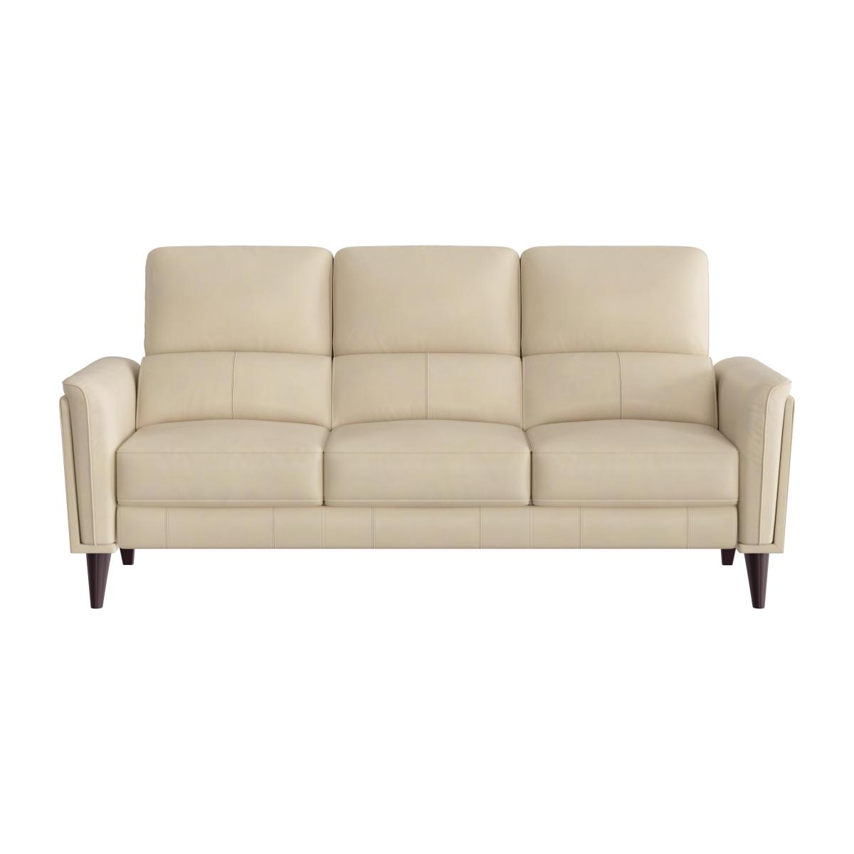 Compact Collection Klein 3 Seater NC Leather Sofa - NC Bisque