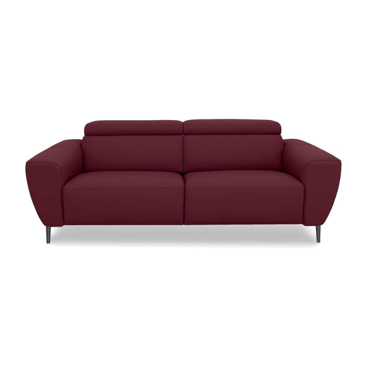Nicoletti Italia - Milano 3 Seater Leather Sofa - Dali Bordeaux