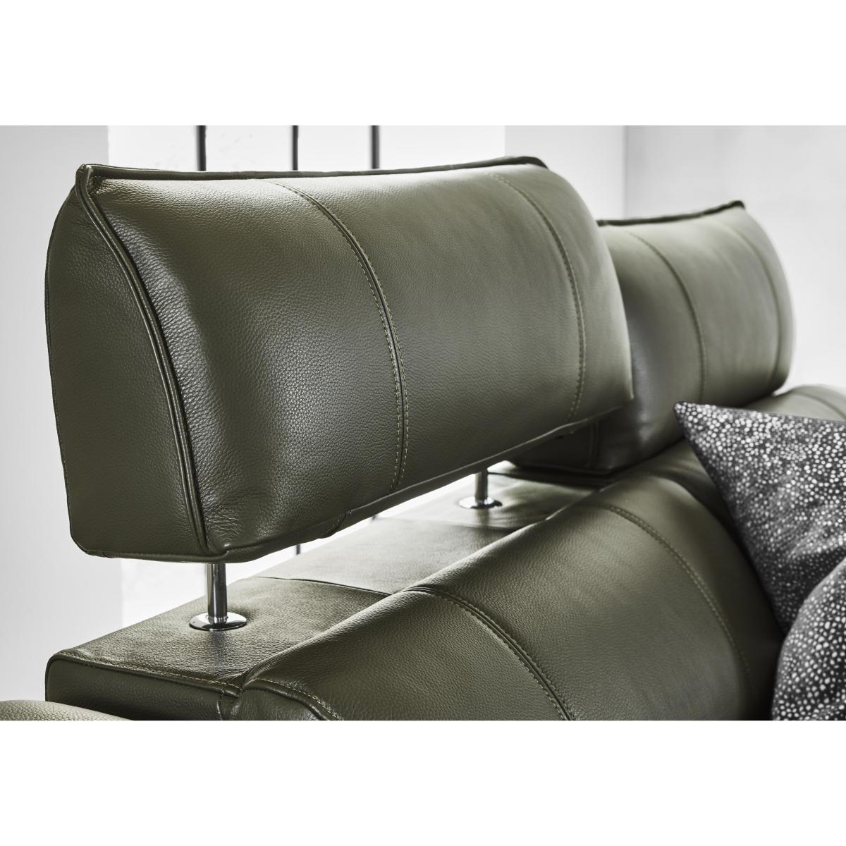 Jude 3 Seater Leather Sofa - Grey – image 5