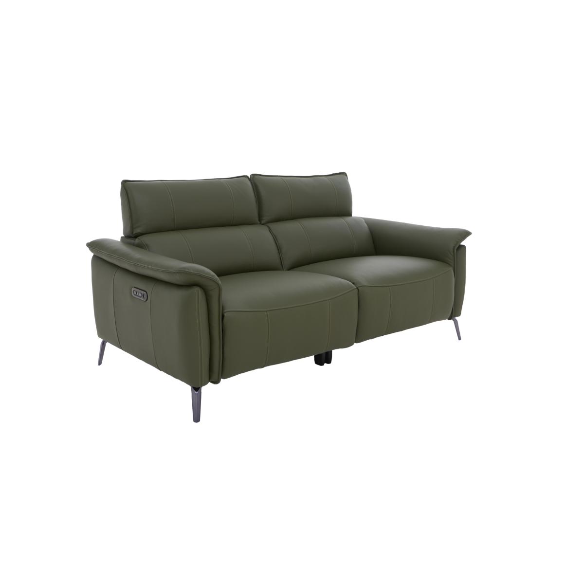 Jude 3 Seater Leather Sofa - Grey – image 10