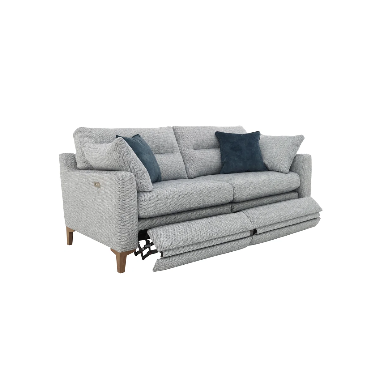 Uniqa 3 Seater Fabric Power Recliner Sofa - Grey – image 7