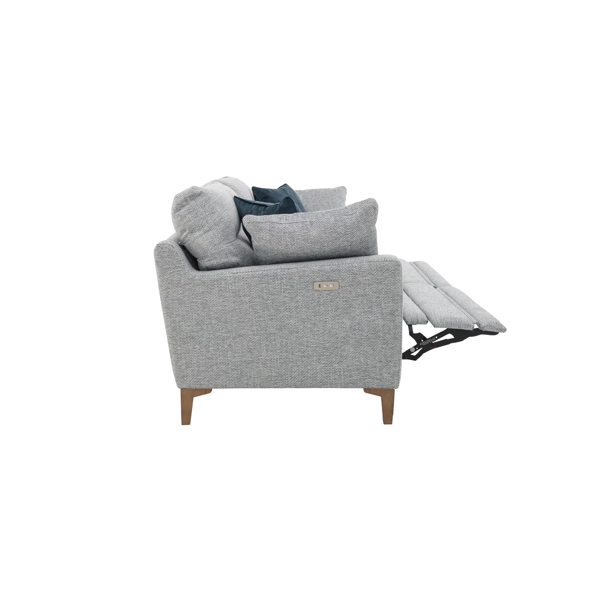 Uniqa 3 Seater Fabric Power Recliner Sofa - Grey – image 10