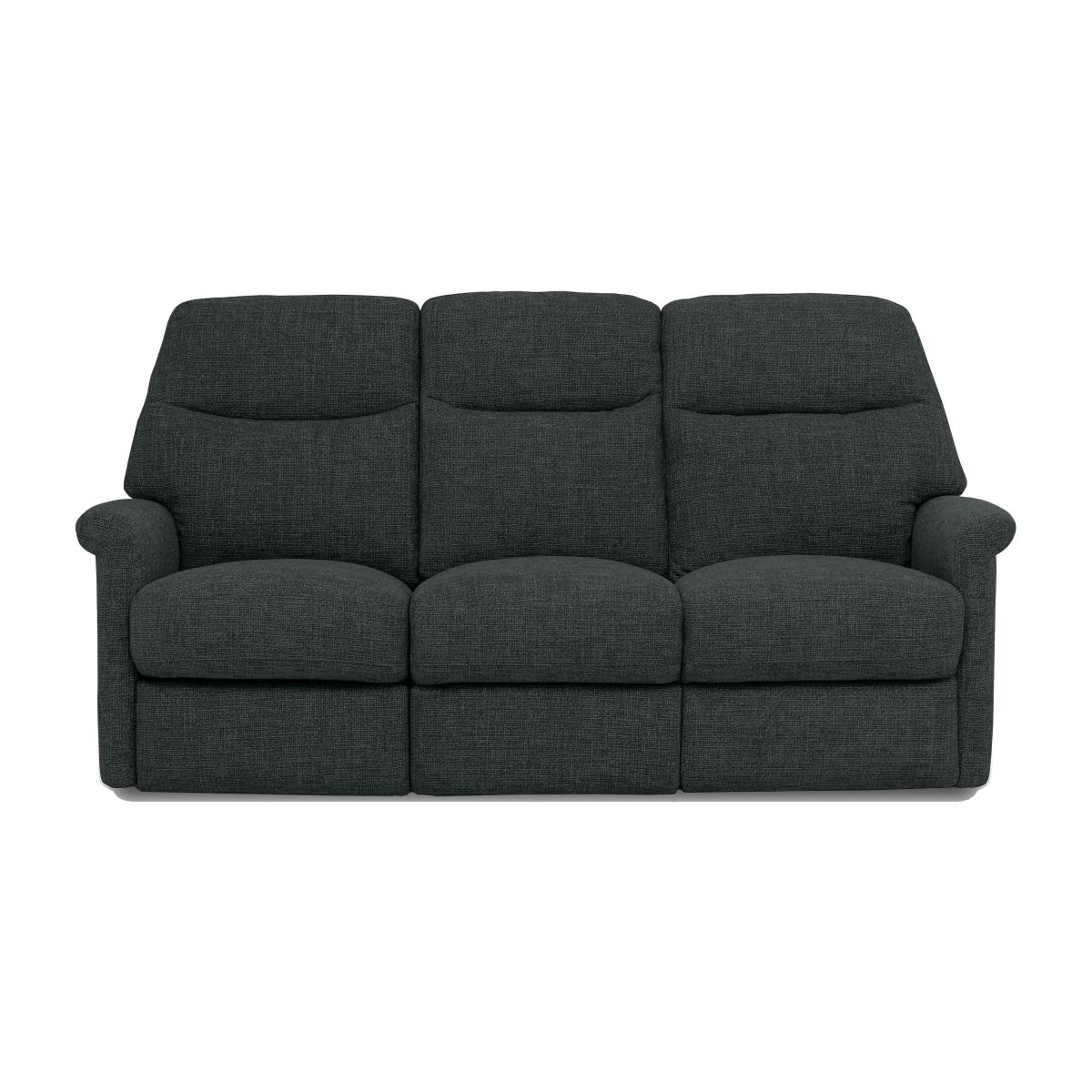 Compact Collection Lille 3 Seater Fabric Sofa - Black Mica