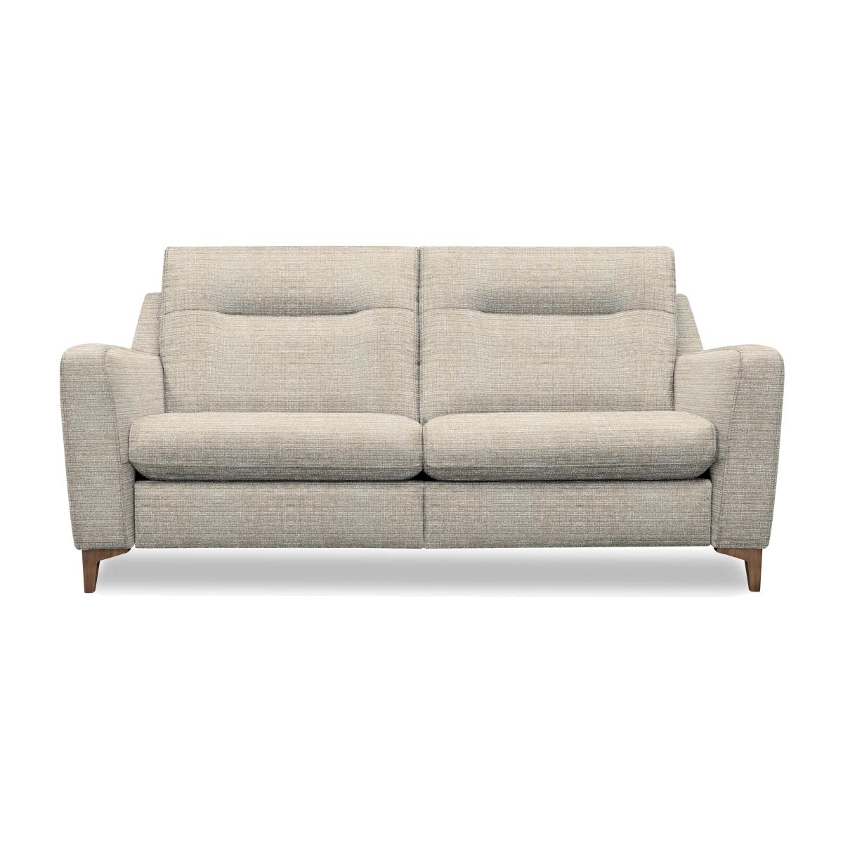 G Plan - Arlo 3 Seater Fabric Power Recliner Sofa - Yarn Shale with Walnut Feet