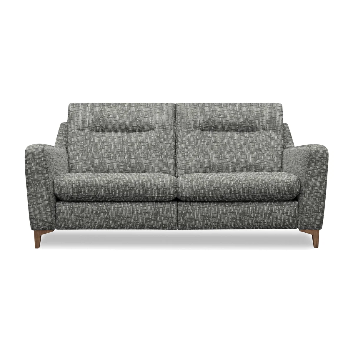 G Plan - Arlo 3 Seater Fabric Power Recliner Sofa - Remco Slate with Walnut Feet