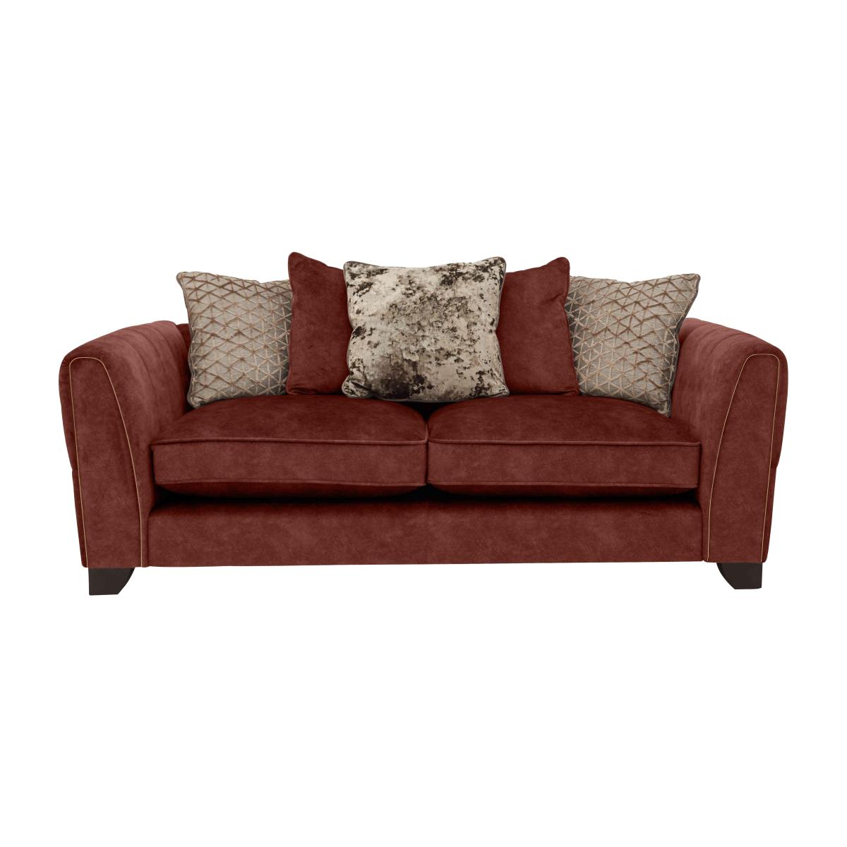 Ariana 3 Seater Fabric Pillow Back Sofa – image 1