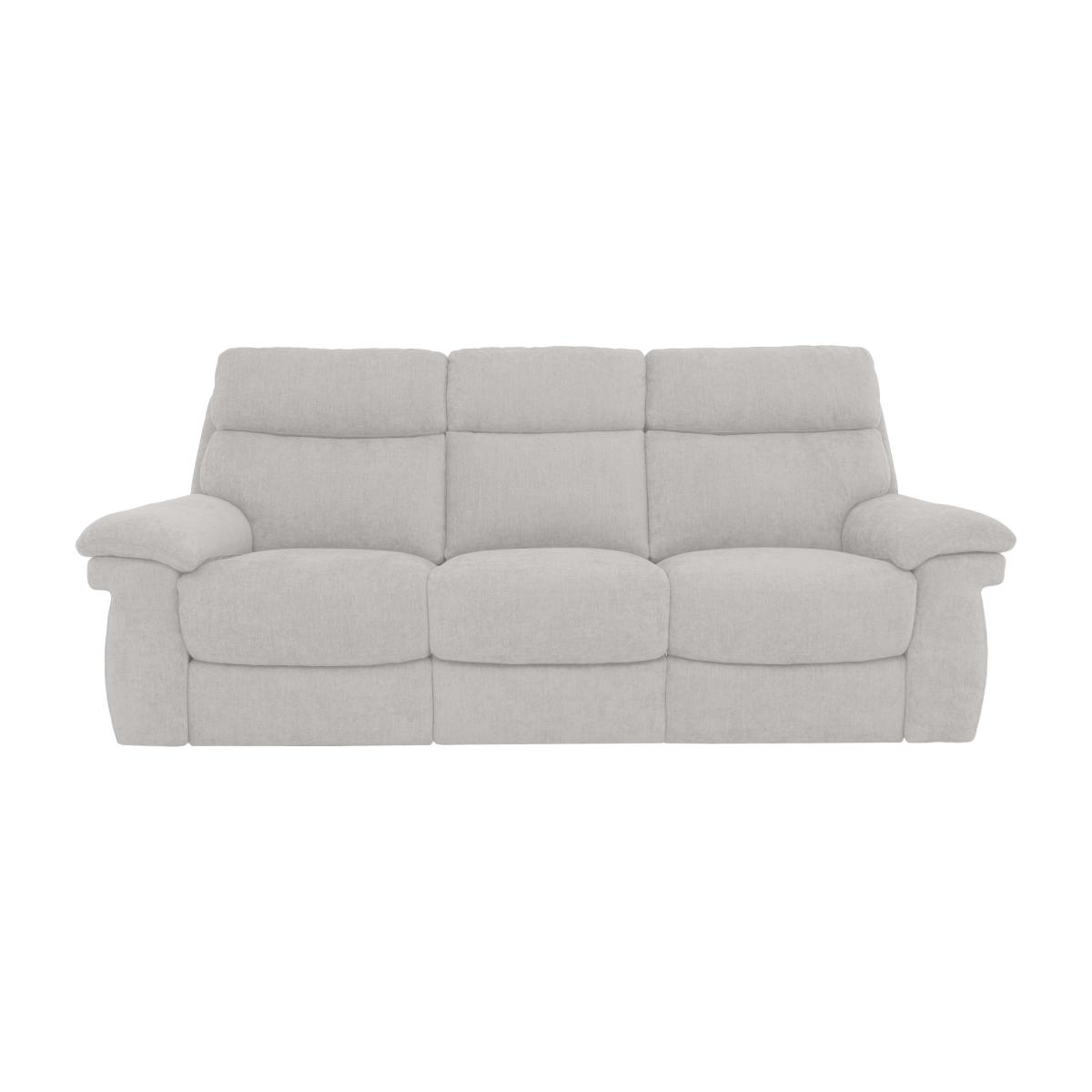 Comfort Story - Serene 3 Seater Fabric Power Recliner Sofa with Drop Down Table, Headrests and Power Lumbar - R23 Silver Grey