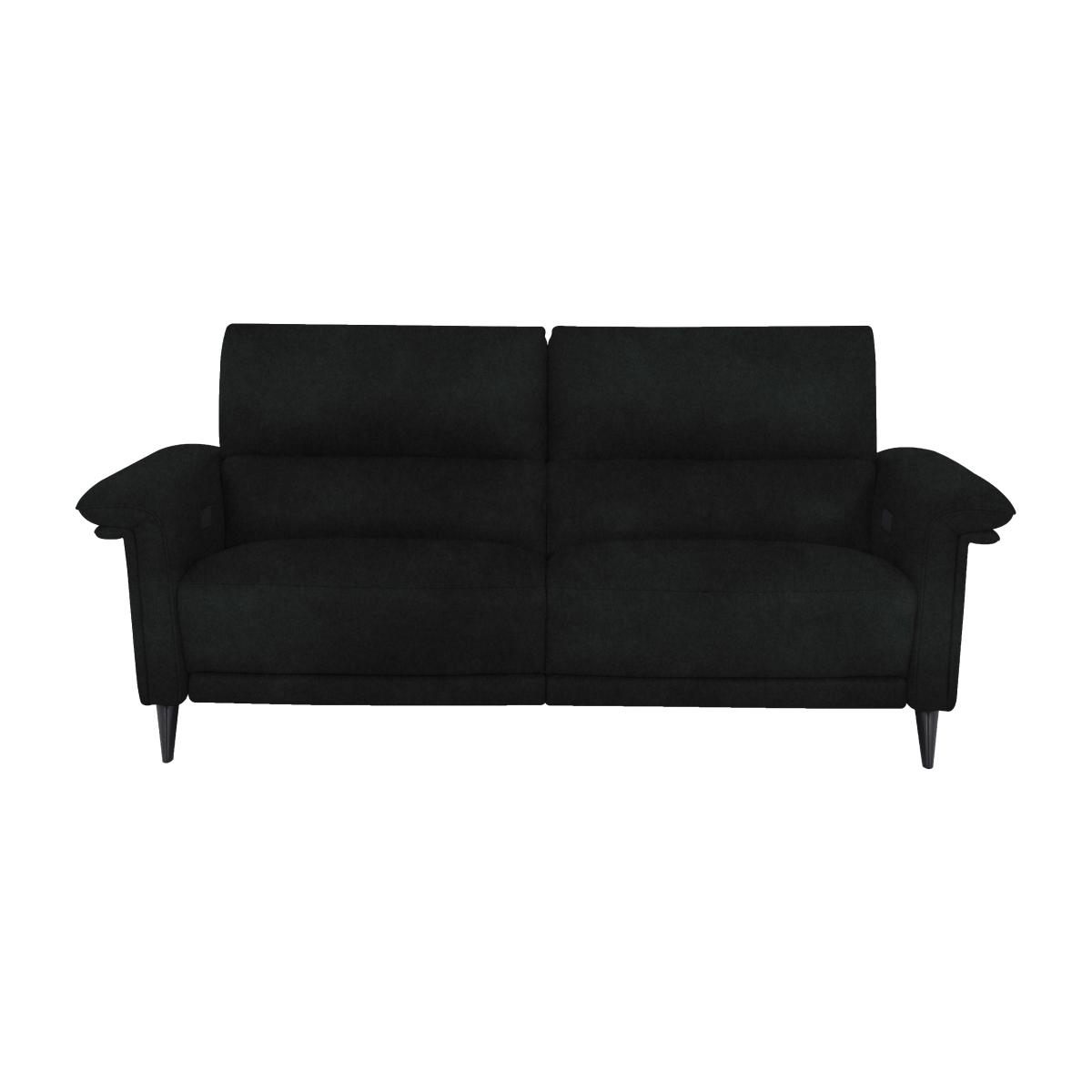 Domicil - Huxley 3 Seater Fabric Power Recliner Sofa with Telescopic Headrests - Panther Grey