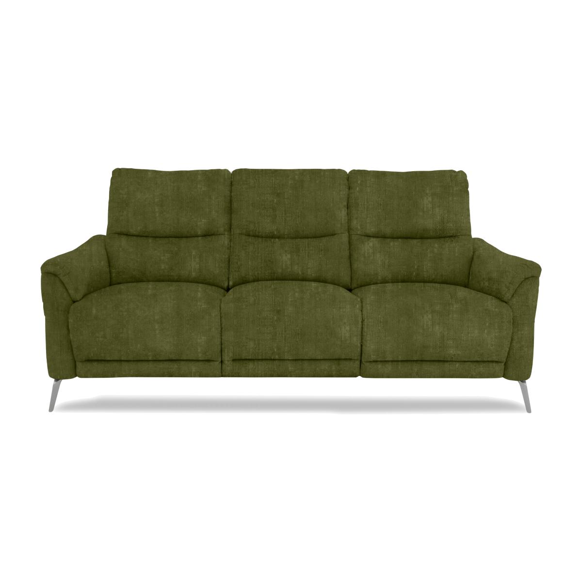Daytona 3 Seater Fabric Power Recliner Sofa with Bluetooth Speaker - Heritage Olive
